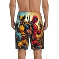 thumbnail image 3 of Wolverine Pajama Shorts for Men, Summer Graphic Lounge Pajama Bottoms Soft Sleep Pjs Pants with Drawstring & Pockets, 3 of 8