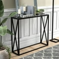 thumbnail image 3 of Evelyn&Zoe Arlo 55" Wide Rectangular Console Table, Brass, 3 of 7