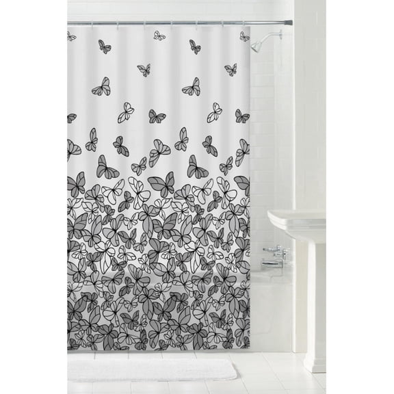 Mainstays Recycled PEVA Decorative Shower Curtain, Waterproof, Medium Weight, Assorted Designs