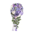 thumbnail image 2 of Bouquet de boda para novias de sosteniendo flores Flores artificiales forma de caída para el aniversario Día de Valentín, 2 of 8
