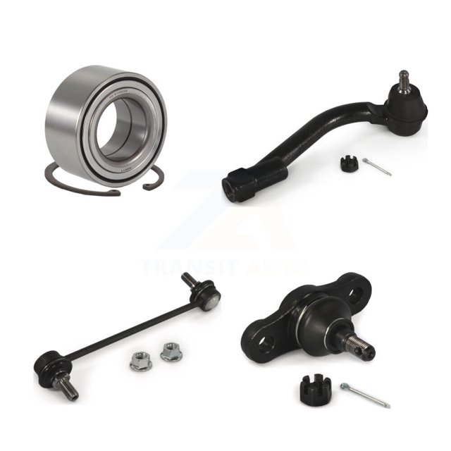 Transit Auto Front Right (Passenger Side) Wheel Bearing Suspension Lower Ball Joint Outer Tie Rod End and Sway Bar Stabilizer Link Kit for Car Kia Rondo Optima Magentis K77-101190