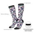 thumbnail image 5 of Picia Women Crew Soft Moisture-wicking Socks Plaid Flamingo Pattern Design Cotton Socks, One Size fit All, 5 of 9