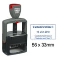 thumbnail image 1 of Printtoo Heavy Duty Dater Stamp With Custom Text Self Inking Office Stationery Date Rubber Stamp-Blue, 1 of 3