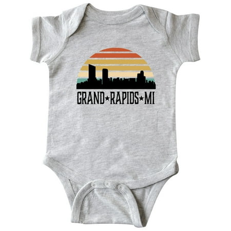 

Inktastic Grand Rapids Michigan Skyline Retro Gift Baby Boy or Baby Girl Bodysuit