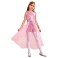 thumbnail image 3 of renvena Robe Maxi à Sequins pour Filles, Robe Sans Manches en Chiffon pour Enfants, Concours, Mariage, Fête, Fille de Fleurs Rose 8, 3 of 7