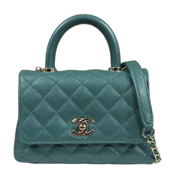 Pre-Owned Chanel Coco Handle XXS Matelasse Shoulder Bag in Caviar Skin (AS2215)... (Good)