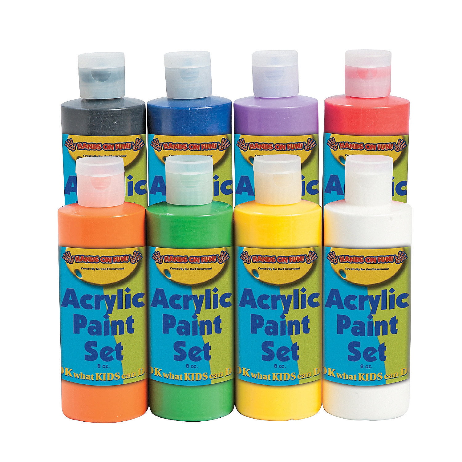 Acrylic Paint Set 8Oz Basic Supplies 8 Pieces