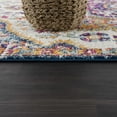 thumbnail image 3 of BoutiqueRugs Simsbury Oriental Medallion Area Rug - Farmhouse Traditional Floral Carpet for Living Room - Navy, Fuchsia, Gray - 2' x 2'11", 3 of 10