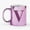Purple, variant on Personalization Mall Metallic Initial 11 Oz. Mug, Green, A