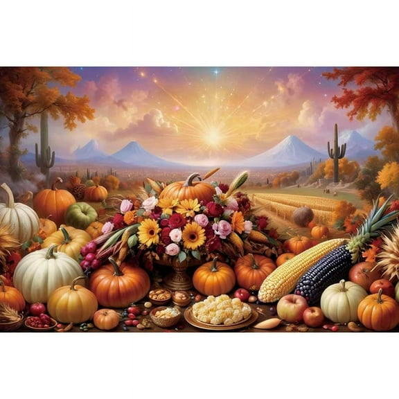 Autumn Harvest Photo Studio Background02 Thanksgiving Photography Backdrop Fall Leaves Farm Truck Pumpkin Back Drop