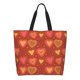 thumbnail image 1 of Disketp Flower Hearts Bolsa Tote Estampada para Mujer, Bolso de Hombro y de Mano para Compras y Viajes, 1 of 8