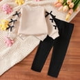 thumbnail image 6 of xaweyi Little Girls Bow Graphic Sweatshirt Outfit 2‑Piece Long Sleeve Top & Solid Pants Casual Fall Clothing Set Size 6-9 Months, 6 of 8