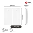 thumbnail image 3 of Interruptor De Escena Con Autoalimentación Zigbee Inteligente Tuya Moes Tuya Smart Zigbee Self Power Scene Switch Sin Batería Sin Cableado (2 Gang) Tmvgtek Para estrenar, 3 of 3
