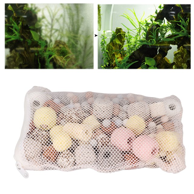 Bio Balls Ceramic Rings, Comprehensive Filtration Healthy Multi Materials Time Saving Aquarium Biological Filter Media 700g for Aquarium