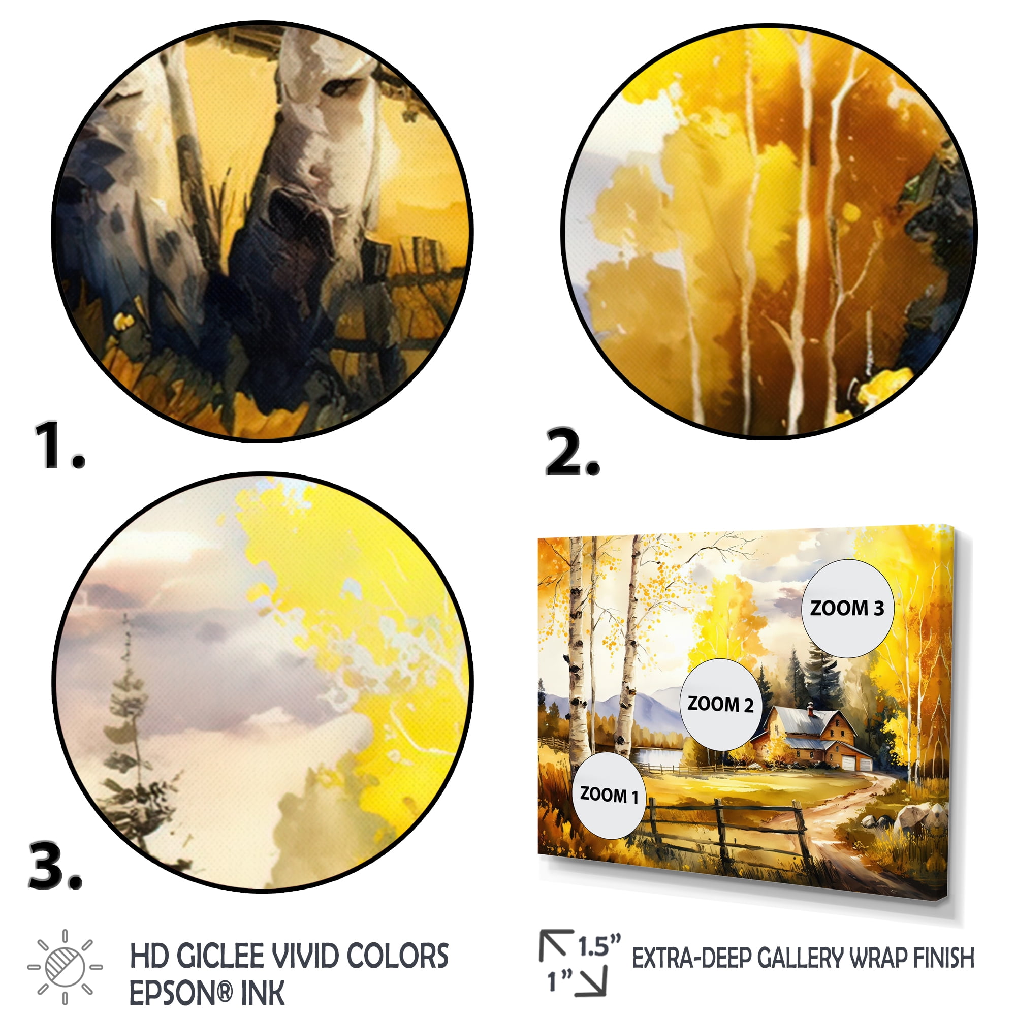 Designart Yellow Barn In Spring III Canvas Wall Art