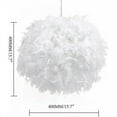 thumbnail image 3 of Feather Pendant Light, Hand-Knitted Feathers Soft Lighting Ceiling Light Fixture for Home Decoration, 3 of 5