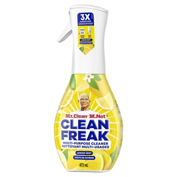 Mr Clean Freak Deep Cleaning Mist All Purpose Spray Lemon Zest, 16 Oz..