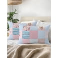 thumbnail image 3 of Outdoor Pillows Waterproof, Pink Blue Patchwork Bedding Throw Pillows with Insert for Couch Sofa Bed, Country Floral Farm Plaid Wooden Plank 12x20 Inch Pillowcases Decorative Patio Pillow Set of 2, 3 of 8