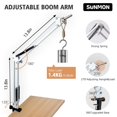thumbnail image 3 of Soporte de micrófono Boom Arm para HyperX SoloCast White de SUNMON, 3 of 7