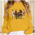 thumbnail image 4 of Funny Horses Christmas Sweatshirts for Women 2025 Long Sleeve Crewneck Cowgirl Holiday Graphic Sweatshirt Pullover Tops, 4 of 5