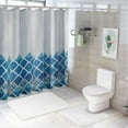 thumbnail image 7 of PRATYUS  Shower Curtain, Modern Geometric Shower Curtain Fabric Shower Curtain Water Resistant with Hooks for Bathroom Standard Size - Blue and White 36x72, 7 of 7