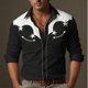 thumbnail image 1 of Camisa para hombre estilo étnico tribal occidental con estampado de estrellas en varios estilos y colores de alta definición, suave y cómoda, nueva talla grande, 1 of 6