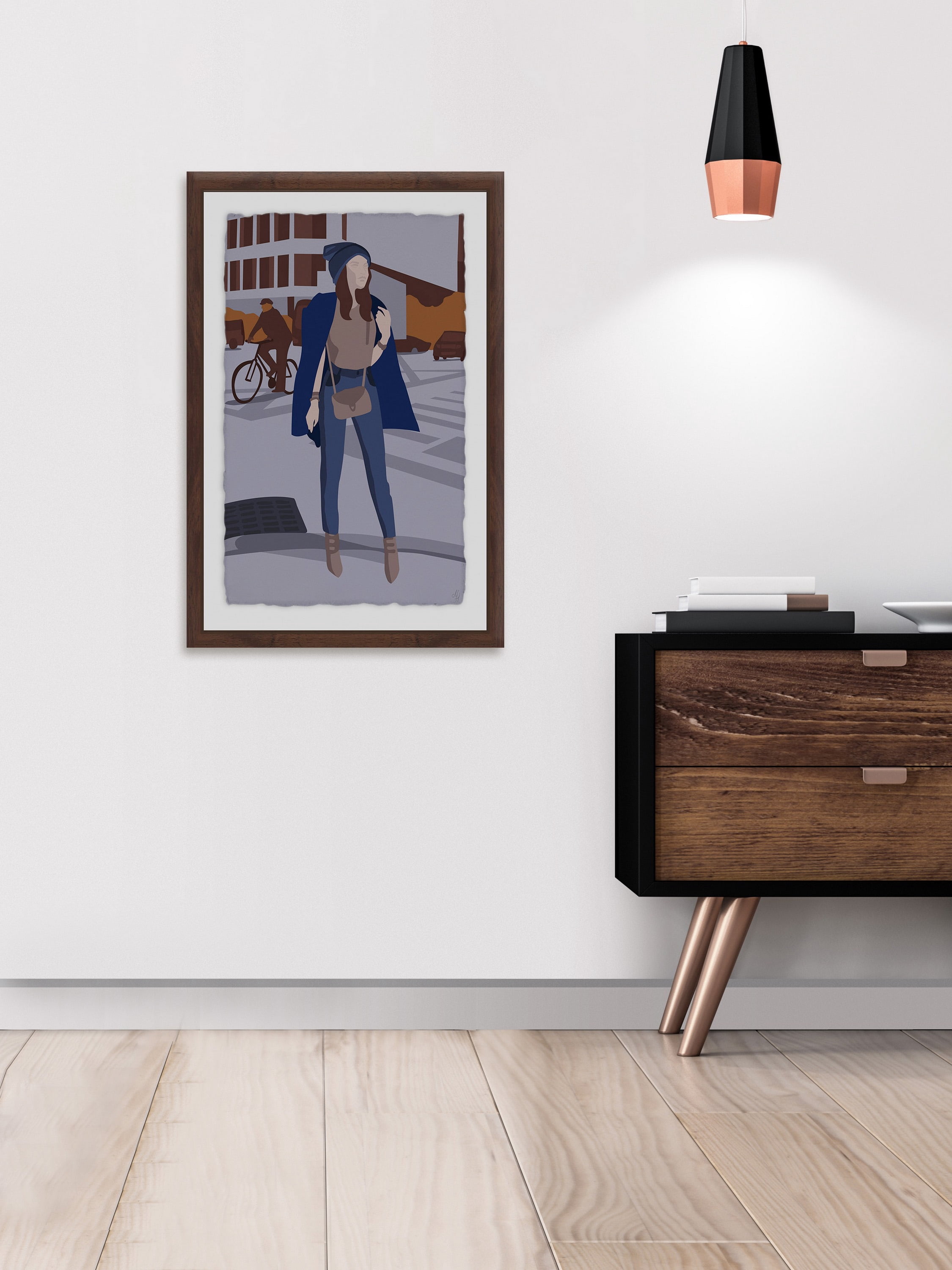 Meet Me at the Crossing Framed Painting Print