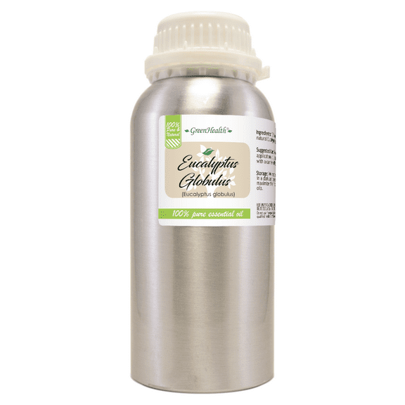 GreenHealth Eucalyptus Essential Oil – 16 fl oz (473 ml) – 100% Pure & Natural – Aromatherapy Oil in Aluminum Bottle – for Diffuser, Cleaning, Room Spray, and Home Fragrance