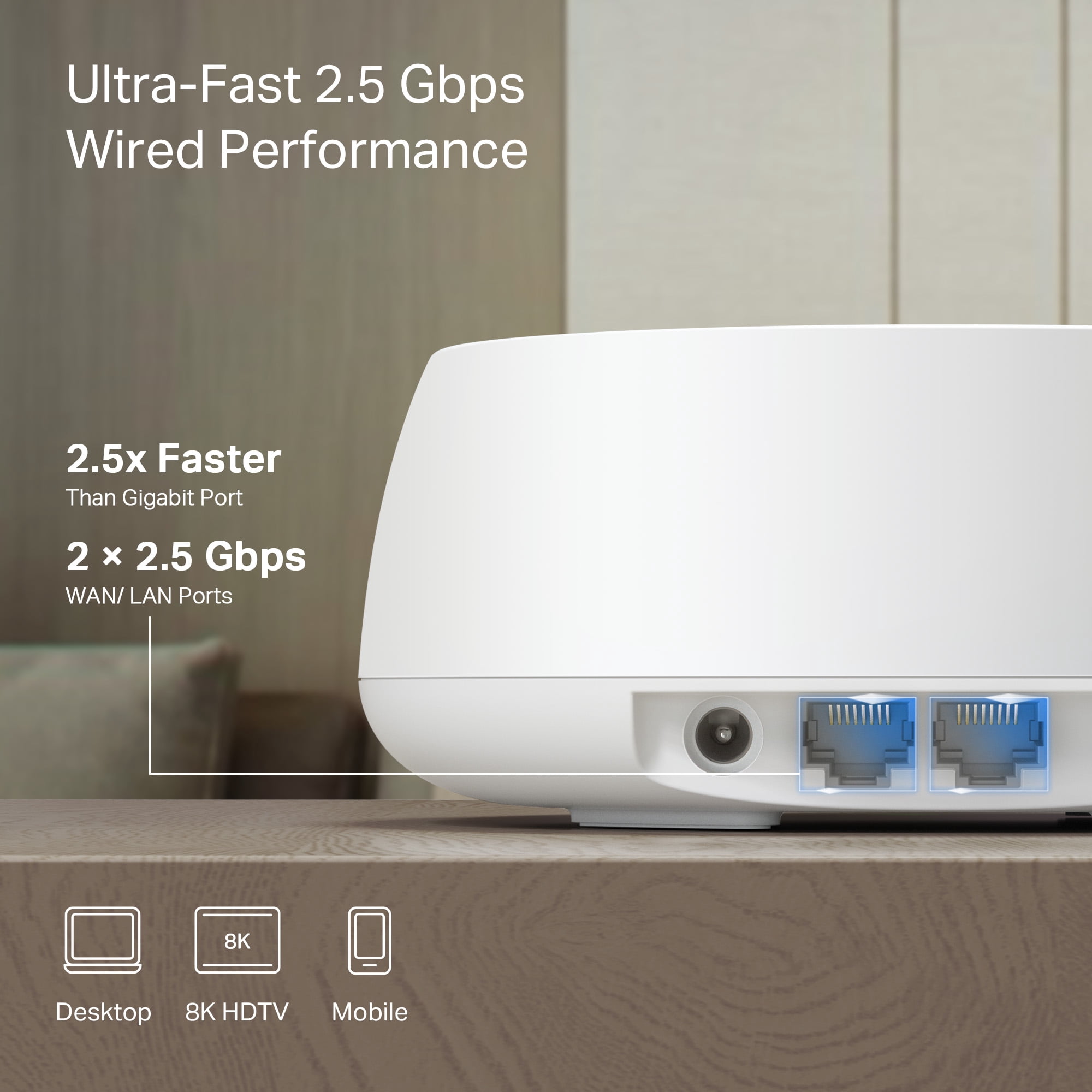 TP-Link – Deco 7 BE4800 Dual-Band Wi-Fi 7 Home Mesh System, 3-Pack (Deco WB14400) – Covers up to 6,600 Sq. Ft.