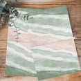 thumbnail image 4 of Ombre Green Ocean 1 Pack Kitchen Towel, Water Absorbent Dish Towel, Coastal Waves Beach Gradient Decorative Hand Towels - Quick Drying Cloth for Cooking Baking, 18x28 Inch, 4 of 8