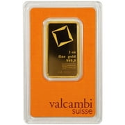 1 Troy oz Valcambi Suisse .9999 Fine Gold Bar Sealed In Assay
