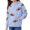 Blue, variant on CPNG Girls Hoodie Long Sleeve Hooded Sweatshirt with Football Print Fashionable Loose Casual Cozy Pullover Hoodie Tops