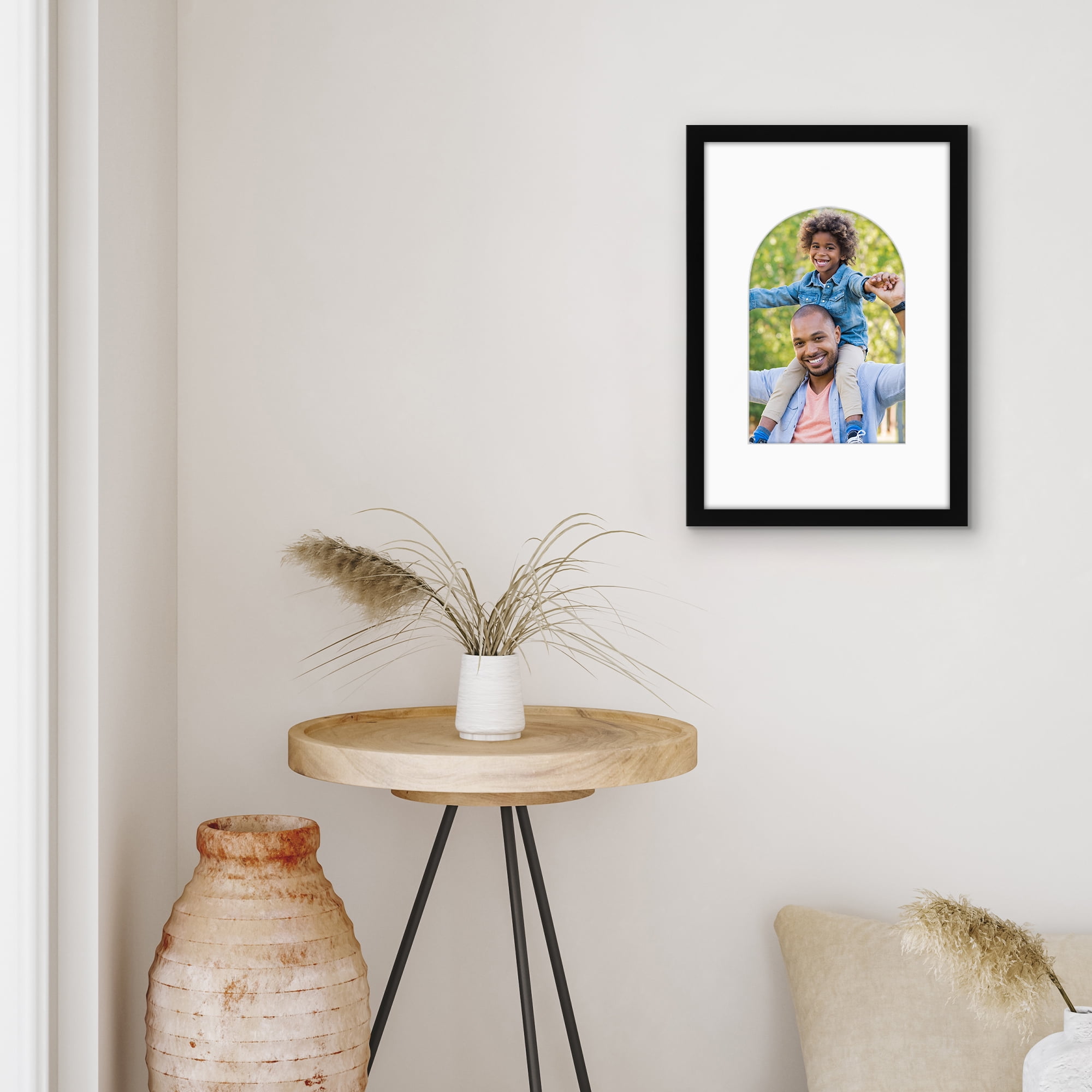 Americanflat 12x18 Picture Frame shaped elevate cherished photos unique expertly crafted border durable - Black