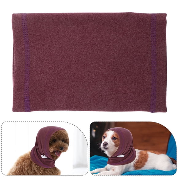 YSNOOWE Accesorios Para Perros Orejeras Moradas Con Protección Ruido Y Bufanda Cálida Para