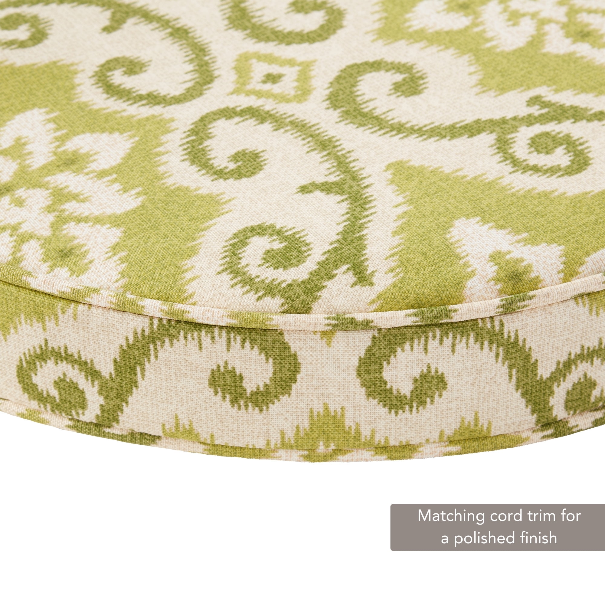 Greendale Home Fashions Outdoor 18'' x 18'' Round Seat Pad, Set of 2, Shoreham Ikat