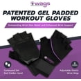 thumbnail image 2 of WAGs Ultra Wrist Assured Gloves - Workout Gloves with Patented Ergonomic Gel Pad and Wrist Wrap, Medium, 2 of 6