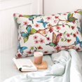thumbnail image 6 of Disketp Pillow Covers Watercolor Floral With Butterflies Pattern Throw Pillow Case Cushion Covers,Cushion For Bedroom,Couch,Home-14"X20", 6 of 9