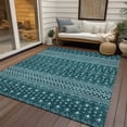 thumbnail image 6 of Addison Rugs Chantille Indoor/Outdoor Transitional Boho Teal Washable Rectangle Rug, 9' x 12', 6 of 6