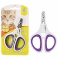 thumbnail image 2 of OneCut Pet Nail Clippers, Update Version Cat & Kitten Claw Nail Clippers for Trimming, Professional Pet Nail Clippers Best for a Cat, Puppy,Rabbit, Kitten & Small Dog,Sharp & Safe (Purple), 2 of 4