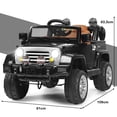 thumbnail image 2 of Costway Jeep Eléctrico para Niños Coche Montable de Batería 12 V con Mando 2,4 GHz Luces Led Reproductor de MP3 Negro, 2 of 9