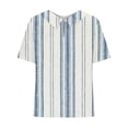 thumbnail image 4 of Birdeem Blouses pour Femmes T-Shirt Décontracté Imprimé Mode Manches Courtes Col Poupée Mignon Coton et Lin Blouse, 4 of 12