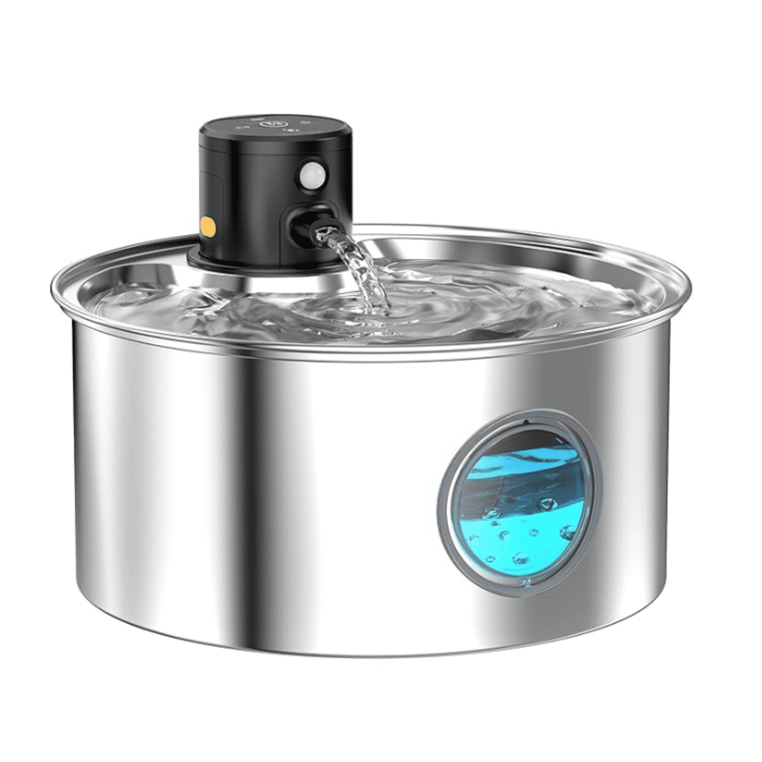 Stainless Steel Pet Water Fountain Rechargeable - 108oz/3.2L Automatic Cats Fountains for Drinking with Motion Sensor - Cats & Dog
