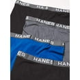 thumbnail image 3 of Hanes Mens Ultimate Comfort Flex Fit Ultra Soft Cotton/Modal Boxer Briefs Black/, 3 of 6