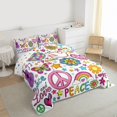 thumbnail image 3 of Feelyou Peace and Love Twin Comforter Sets, Groovy Butterfly Stars Bedding Set, 2-Piece, 3 of 8