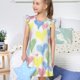 thumbnail image 4 of Balery Hand Drawn Colored Hearts Camisón de princesa para niñas, pijama de algodón con mangas abullonadas, suave y bonito.-Medium, 4 of 6