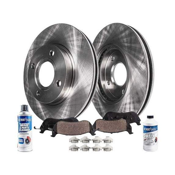 Front Brake Pad and Rotor Kit - Compatible with 1993 - 2001 Saturn SW2 Base 1994 1995 1996 1997 1998 1999 2000