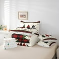 thumbnail image 5 of Feelyou 7-Piece Cartoon Xmas Tree King Comforter Set, Kid Black Red Buffalo, 5 of 7