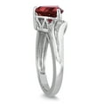 thumbnail image 2 of SZUL Women's 2 1/4 Carat Trillion Cut Garnet and Diamond Ring in 10K White Gold, 2 of 3