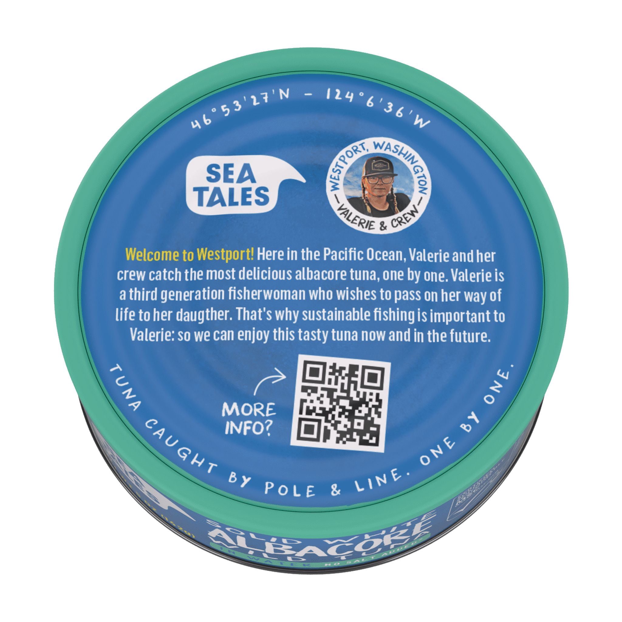 Sea Tales MSC Wild Caught Albacore Tuna in Water No Salt Added, 5 oz Can