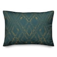 thumbnail image 2 of Creative Products Blue and Gold Diamond 20 x 14 Spun Poly Pillow, 2 of 3